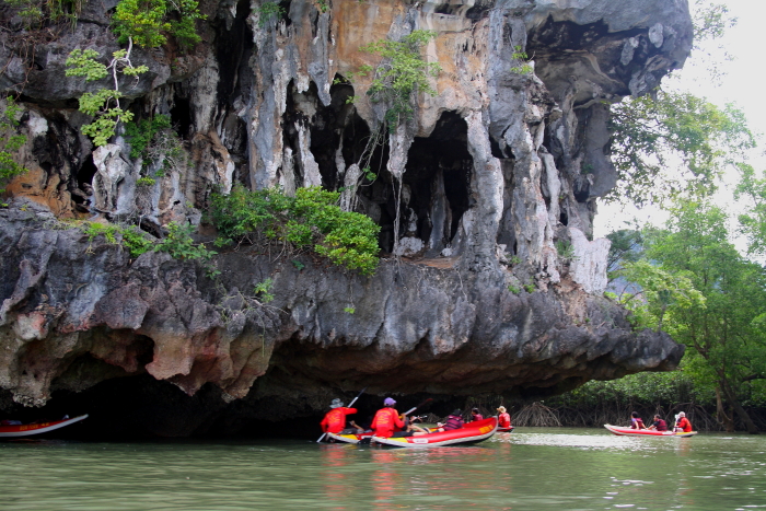 Canoeing Through Sea Caves in Phang Nga Bay, Thailand | The Road to ...